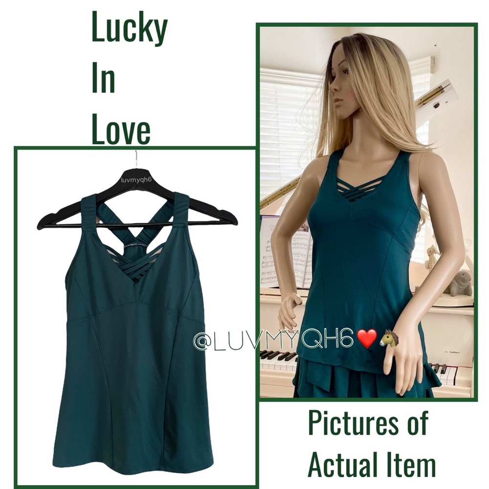 Lucky in Love Criss Cross Strap V-Neck Tank Top